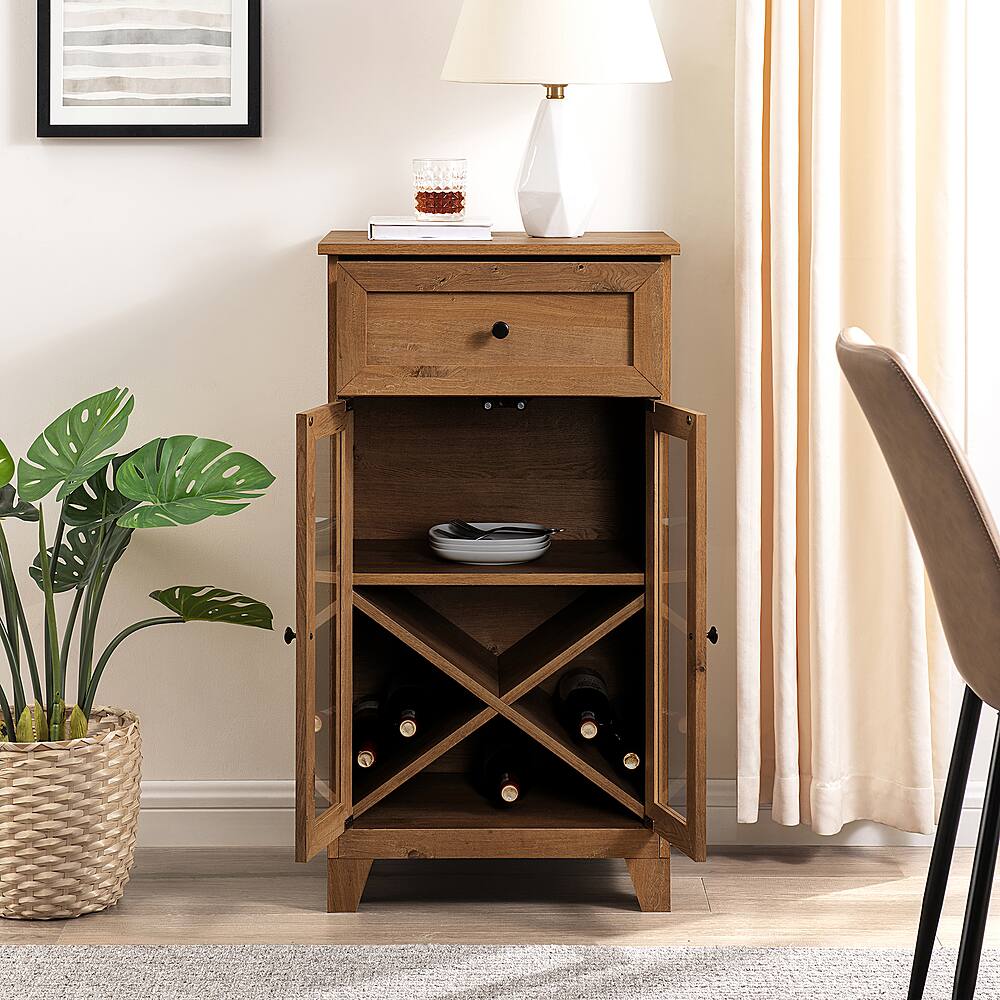 Walker edison bar online cabinet with wine storage