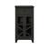 Front. Walker Edison - Rustic Glass-Door Bar Cabinet with Bottle Storage - Graphite.