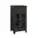 Left. Walker Edison - Rustic Glass-Door Bar Cabinet with Bottle Storage - Graphite.