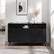 Alt View 11. Walker Edison - Mid-Century Modern 3-Drawer Sideboard - Solid Black.