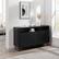 Alt View 12. Walker Edison - Mid-Century Modern 3-Drawer Sideboard - Solid Black.