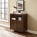 Alt View 12. Walker Edison - Classic Grooved Glass-Door Accent Cabinet - Dark Walnut.