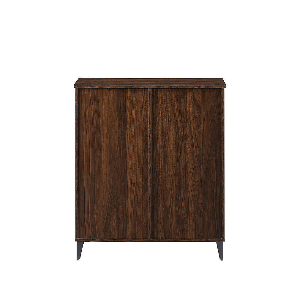 Best Buy: Walker Edison Classic Grooved Glass-Door Accent Cabinet Dark ...