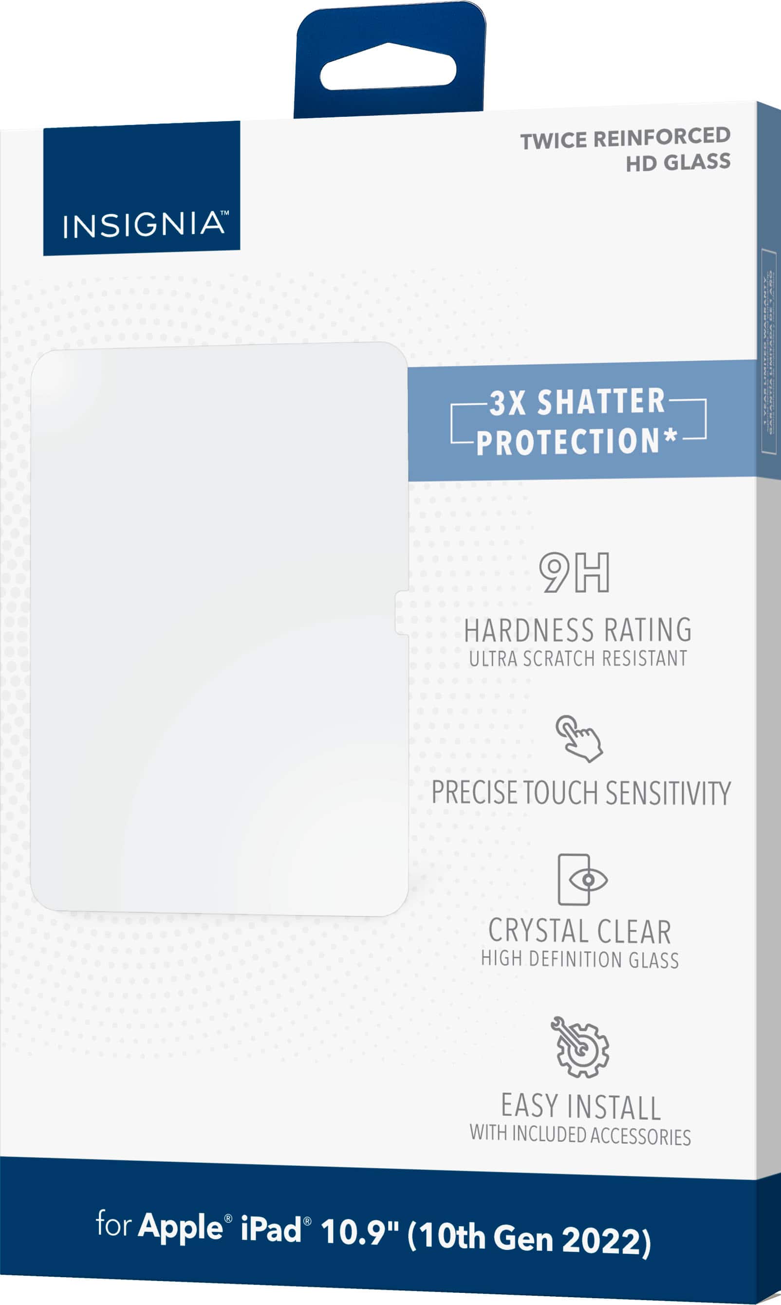 Alt View 18. Insignia™ - HD Glass Screen Protector for Apple iPad 10.9” (10th Gen/Latest Model) - Clear.