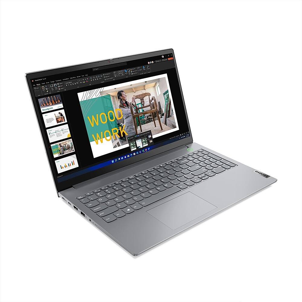 Alt View 3. Lenovo - ThinkBook 15 G4 15.6" Touch-Screen Laptop - i5-1235U with 16GB Memory - 256GB SSD - Gray.