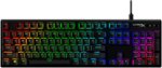 HyperX - Alloy Origins PBT Wired Mechanical Red Linear Switch Gaming Keyboard with RGB Back Lighting - Black