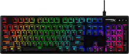 HyperX - Alloy Origins PBT Wired Mechanical Red Linear Switch Gaming Keyboard with RGB Back Lighting - Black