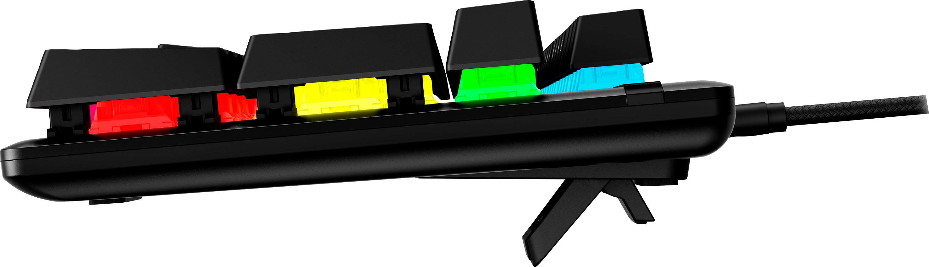 Alt View 12. HyperX - Alloy Origins PBT Wired Mechanical Red Linear Switch Gaming Keyboard with RGB Back Lighting - Black.