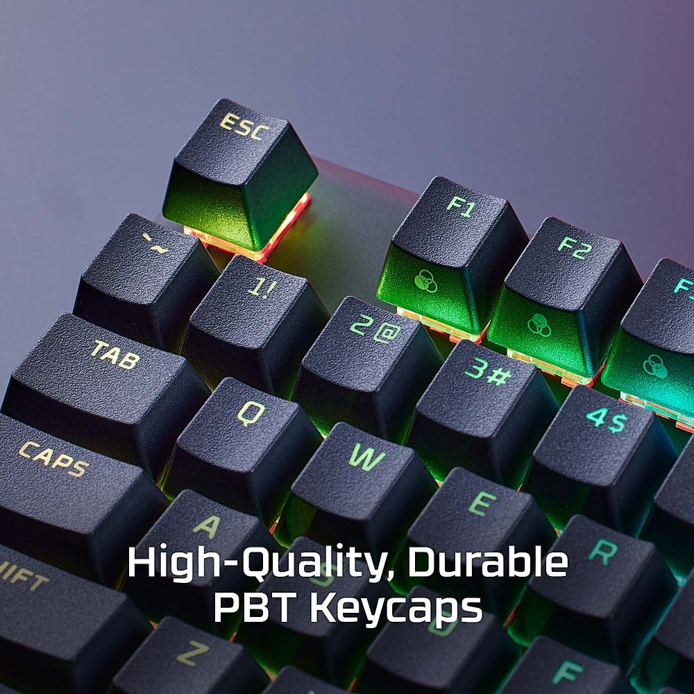 High-Quality, Durable RIFT PBT Keycaps.