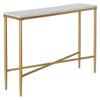 Camden&Wells - Huxley Console Table - Brass/Faux Marble - Angle_Zoom