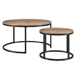 Camden&Wells - Watson Nesting Coffee Table (Set of 2) - Blackened Bronze/Rustic Oak - Angle_Zoom