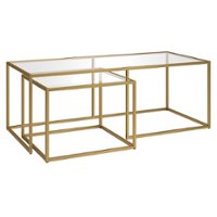 Camden&Wells - Kennedy Nesting Coffee Table (Set of 2) - Brass - Angle_Zoom