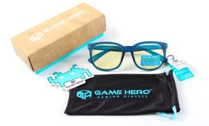Game Hero - Gaming Glasses Crystal Grey - BLUE - Front_Zoom
