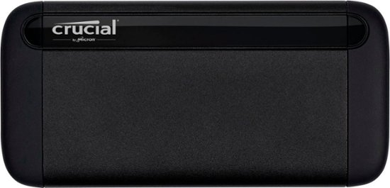 Crucial - X8 4TB External USB-C 3.2 Gen 2/USB-A Portable SSD - Black