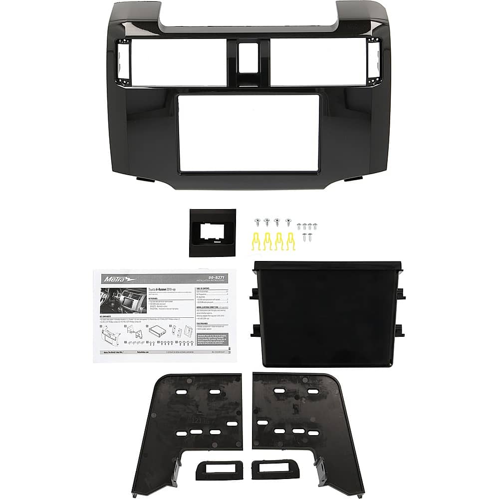Front. Metra - Dash Kit for Select 2010-2023 Toyota 4Runner - Black.
