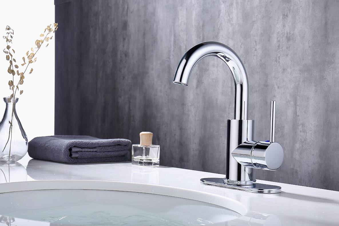 Back. Bothwa Home - Bothwa home Single-Handle Bathroom Sink Faucet 360 Degree Swivel Spout Single Hole Faucet - Chrome.