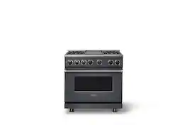 Viking - 36 in. Wide 4 Burner Freestanding 7 Series Dual Fuel Self-Clean Range - Cast Black
