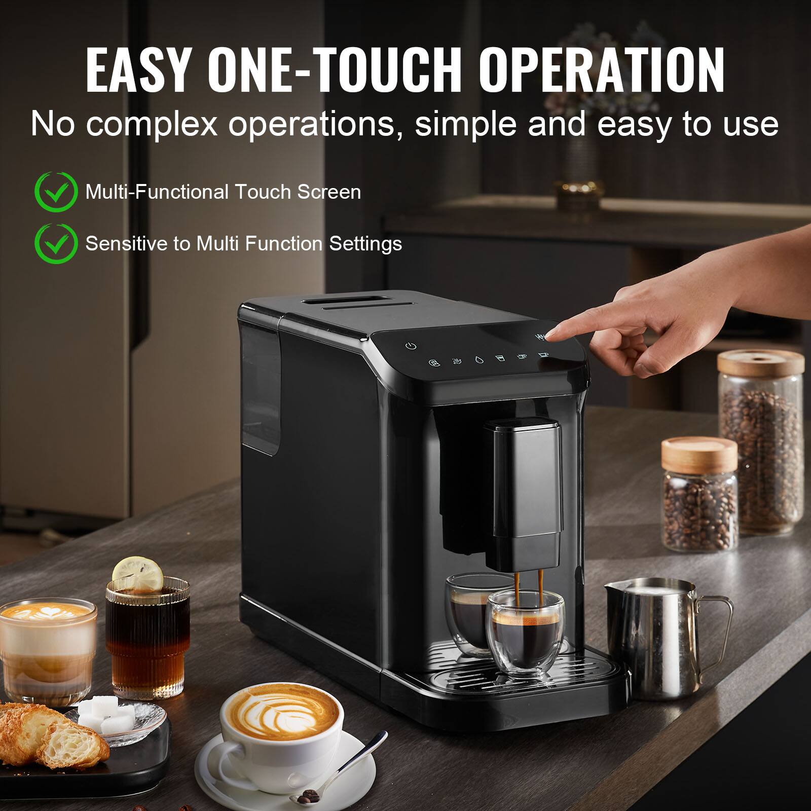 EASY ONE-TOUCH OPERATION  
No complex operations, simple and easy to use  

- Multi-Functional Touch Screen  
- Sensitive to Multi Function Settings