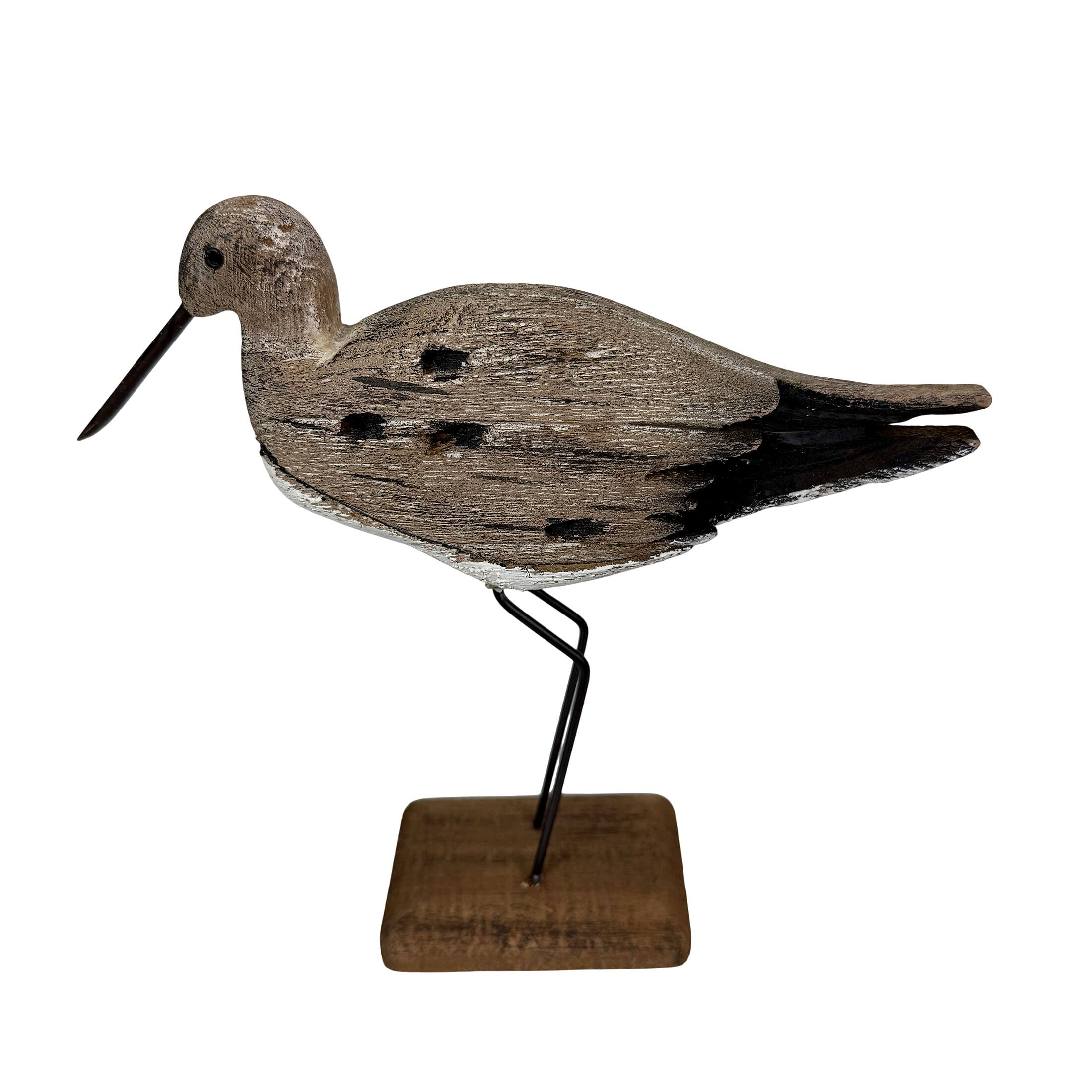 Alt View 7. Things2Die4 - Decorative Sea Bird Figurine Weathered Wood Metal Coastal Statue 9 In - Beige.