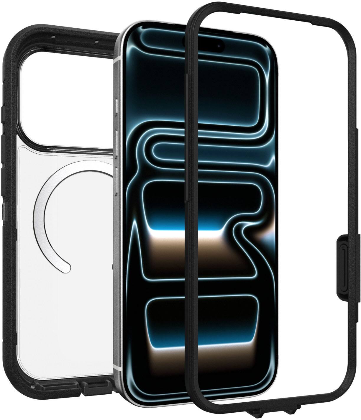 Angle. OtterBox - Defender Series Pro XT Hard Shell for Apple iPhone 18 Pro and Apple iPhone 17 Pro - Dark Side.