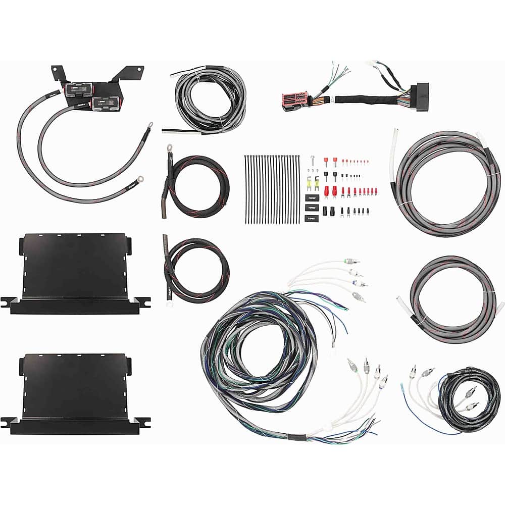 Front. Metra - Dual-Amp Installation Kit for Select Jeep Vehicles - Black.