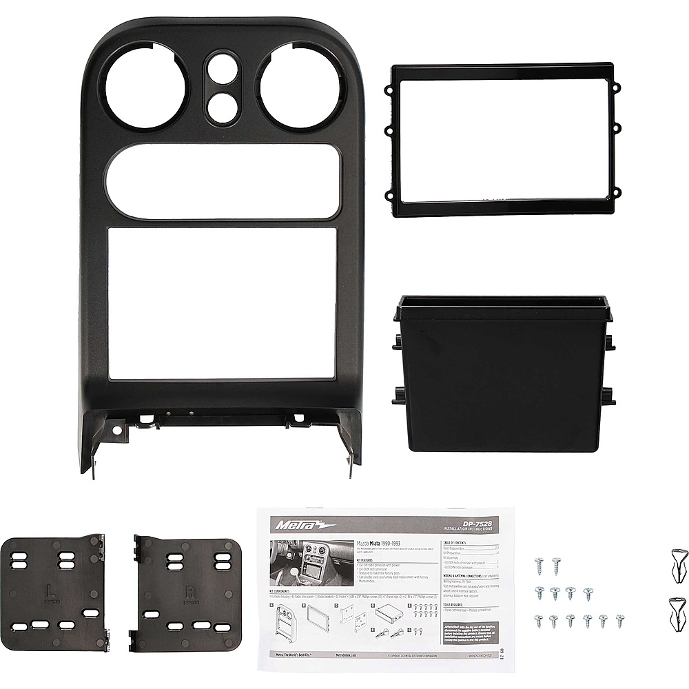 Metra - Dash Kit for Select 1990-1993 Mazda Miata DIN DDIN - Black - Front_Zoom