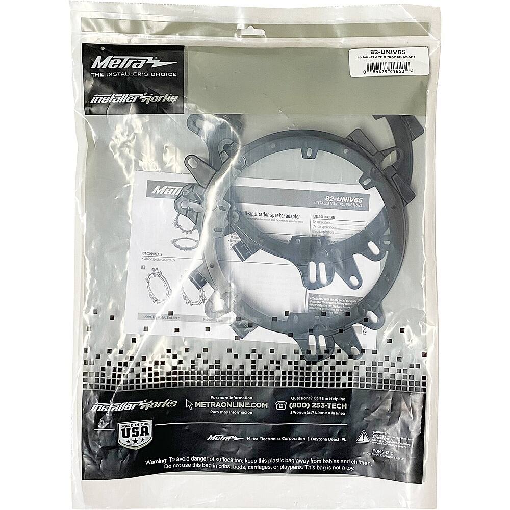 Alt View 14. Metra - Speaker Mounting Adapter for Most Vehicles (2-Pack) - Black.