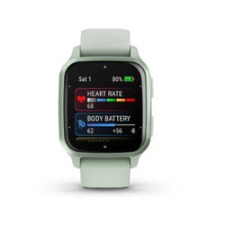 Garmin - Venu Sq 2 GPS Smartwatch 40mm Fiber-reinforced polymer - Metallic Mint - Front_Zoom