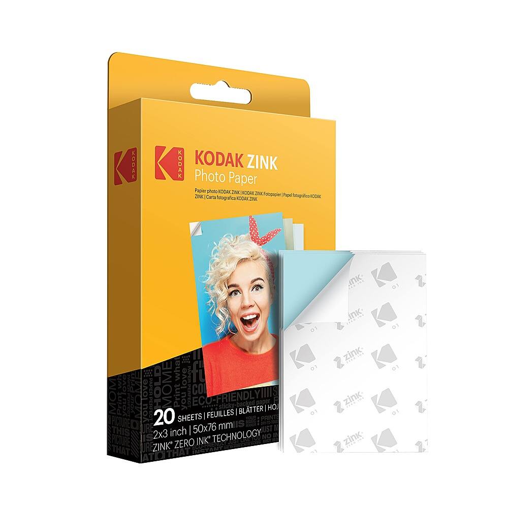 Alt View 12. Kodak - Step Instant Photo Printer with 2" x 3" Zink Photo Paper, Deluxe Case, Album & More! - White.