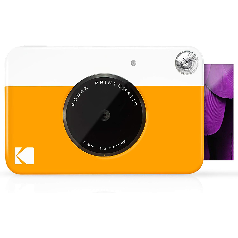 Buy Kodak Printomatic Instant Camera (Yellow) Gift Bundle + Zink Paper (20  Sheets) + 8x8 Cloth Scrapbook + Case + 6 Edged Scissors + 100 Sticker  Border Frames + Markers + Hanging