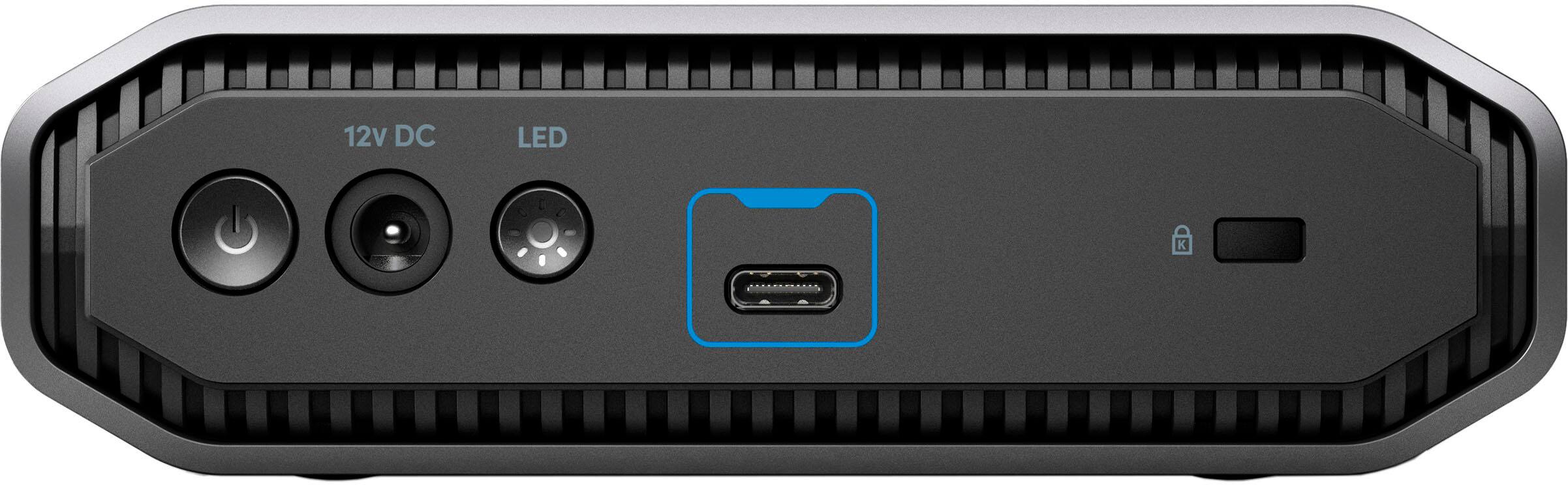 Alt View 12. SanDisk Professional - G-DRIVE 12TB External USB-C 3.2 Gen2 Hard Drive - Black.