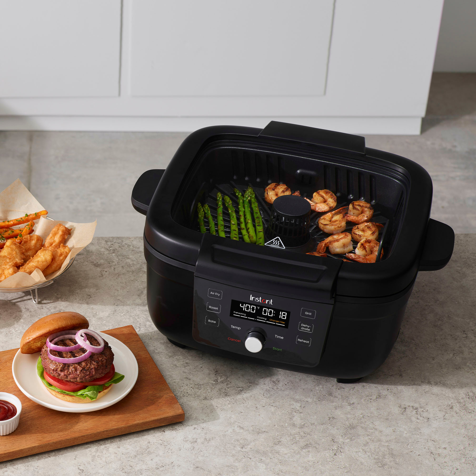 This indoor grill that doubles as an air fryer is on sale now — so take  your new cooking skills to the next level