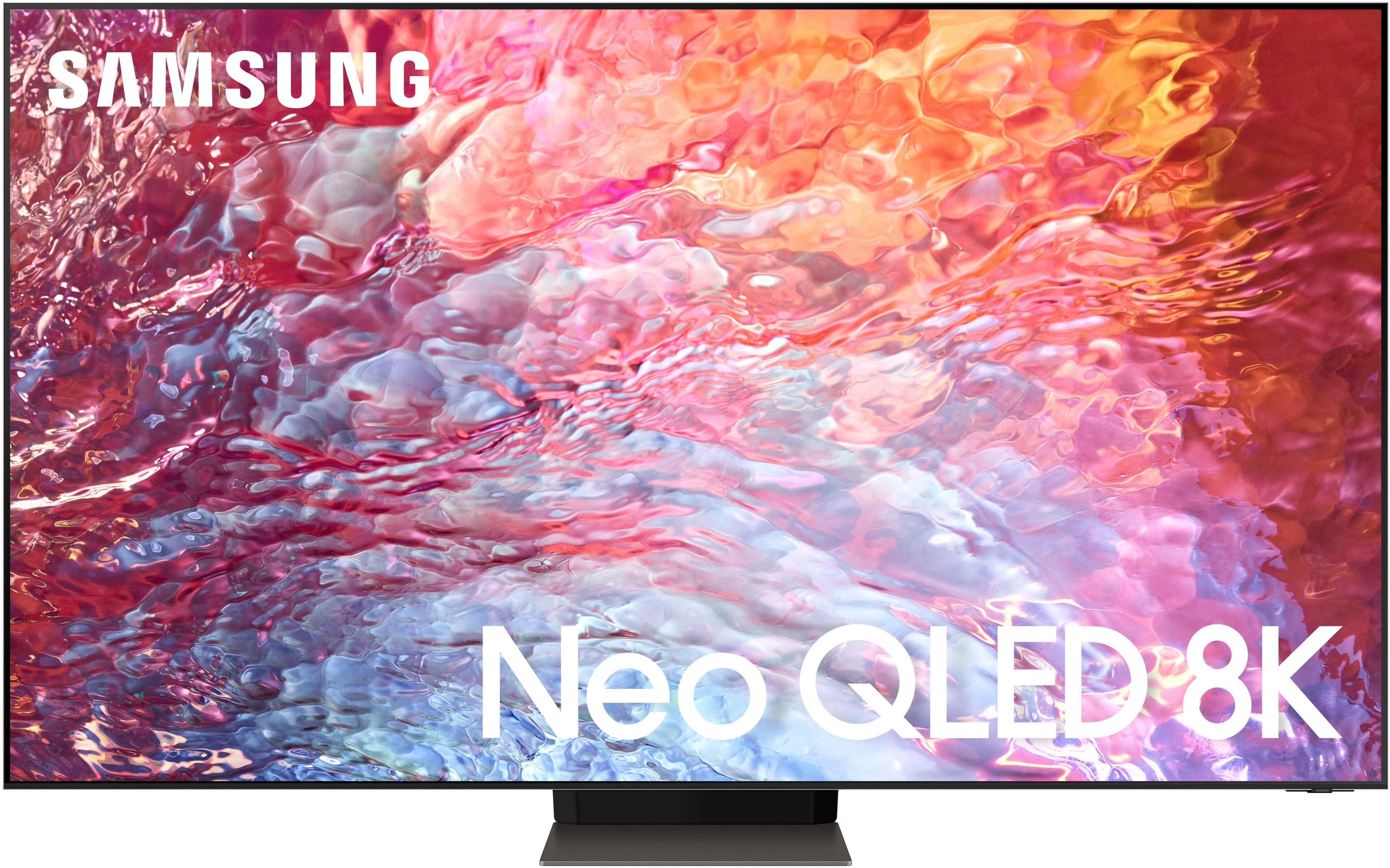 Front. Samsung - 55" Class QN700B Neo QLED 8K Smart TV - Stainless Steel.