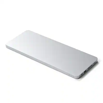 Front. Satechi - USB-C Slim Dock for 24” iMac - Silver.