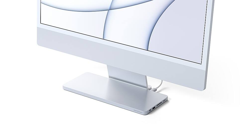 Angle. Satechi - USB-C Slim Dock for 24” iMac - Silver.