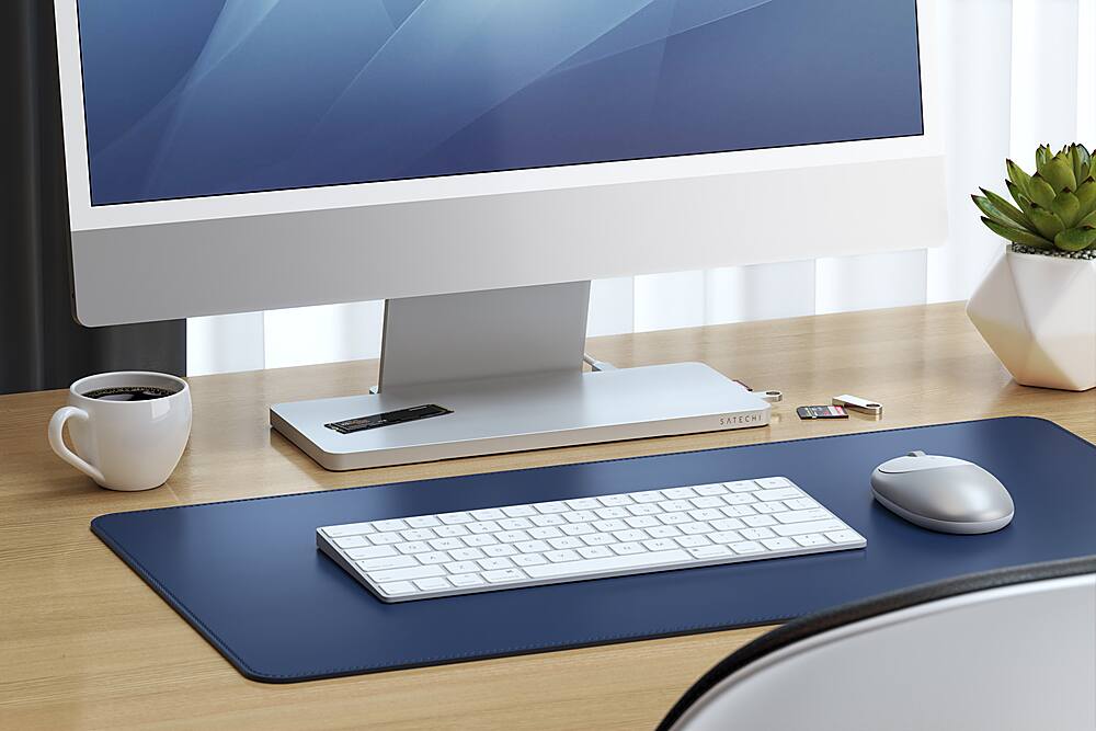 Alt View 13. Satechi - USB-C Slim Dock for 24” iMac - Silver.