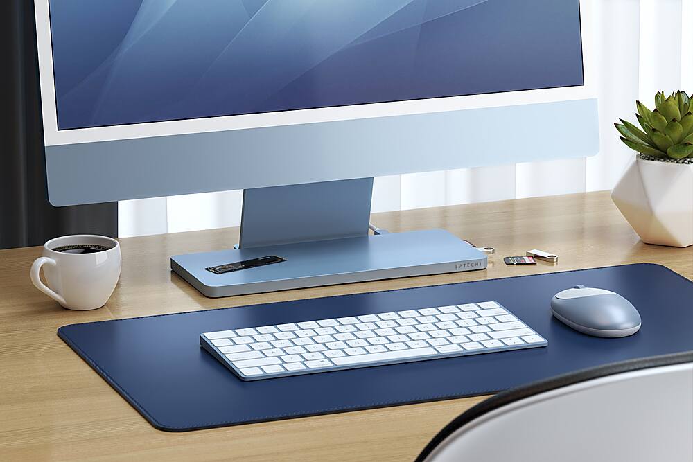 Alt View 12. Satechi - USB-C Slim Dock for 24” iMac - Blue.