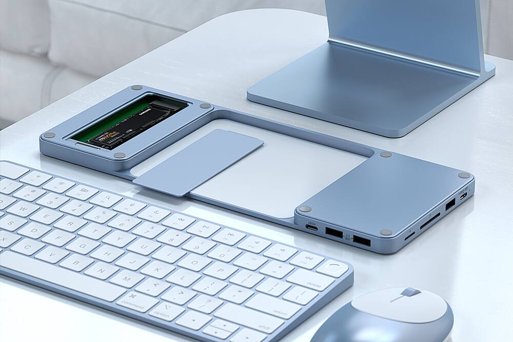 Alt View 13. Satechi - USB-C Slim Dock for 24” iMac - Blue.