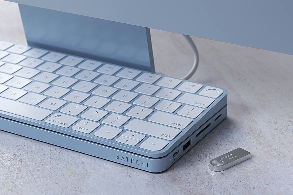 Alt View 14. Satechi - USB-C Slim Dock for 24” iMac - Blue.