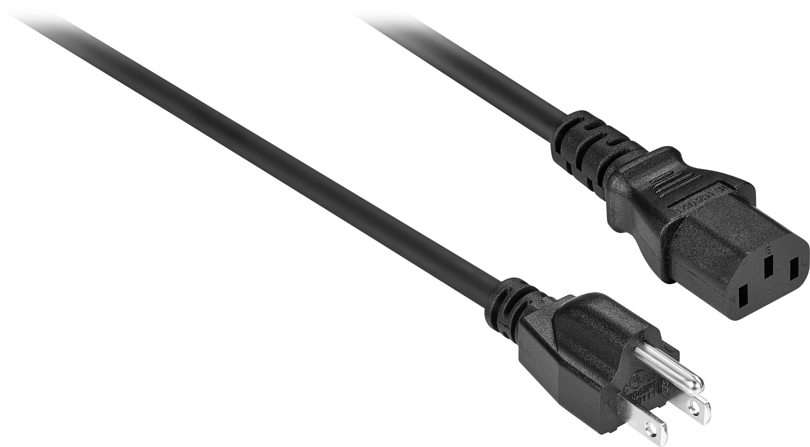 Insignia™ 6' 2-Slot Nonpolarized Power Cord Black NS-HW304 - Best Buy