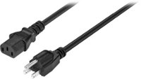 Insignia™ - 6’ AC Power Cable - Black - Front_Zoom