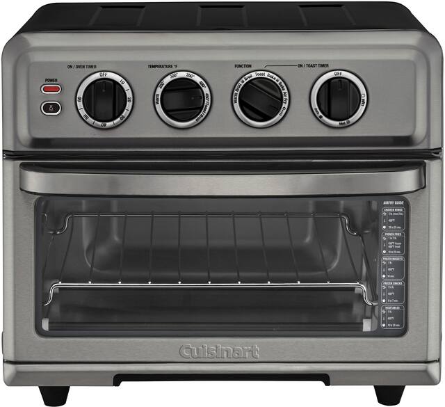 Cuisinart - Air Fryer 0.6 Cu. Ft. Toaster Oven with Grill - Black