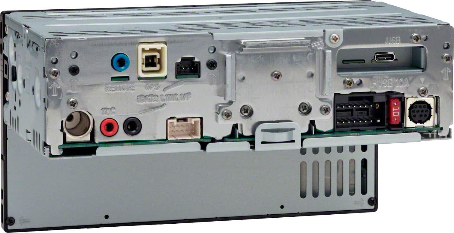 Back. Sony - 7" Wireless Apple CarPlay and Android Auto Digital Media Receiver Maestro Compatible - Black.