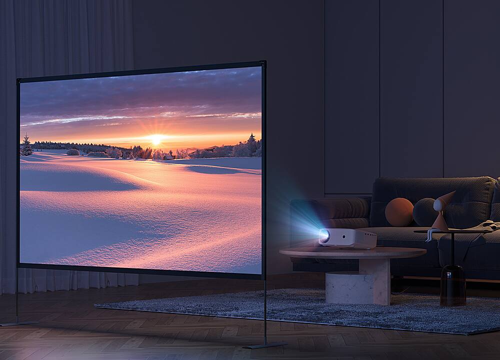 Back. Vankyo - Staytrue 120" T Projector Screen - White.