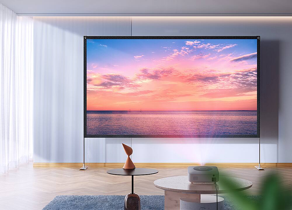 Angle. Vankyo - Staytrue 120" T Projector Screen - White.