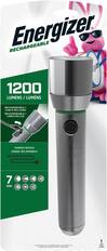 Front. Energizer - Vision HD Rechargeable LED Metal Flashlight (includes USB cable for recharging) - black.
