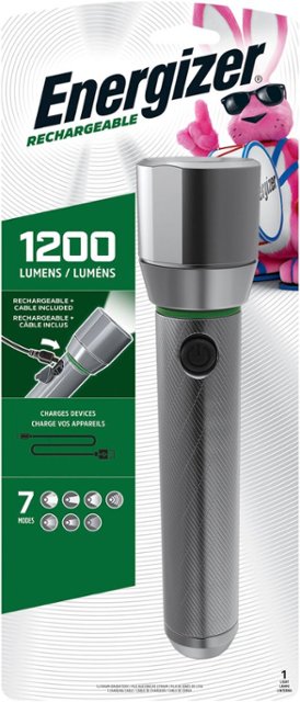 Energizer Vision HD Rechargeable LED Metal Flashlight (includes USB cable  for recharging) black ENPMHRL7H - Best Buy | Taschenlampen