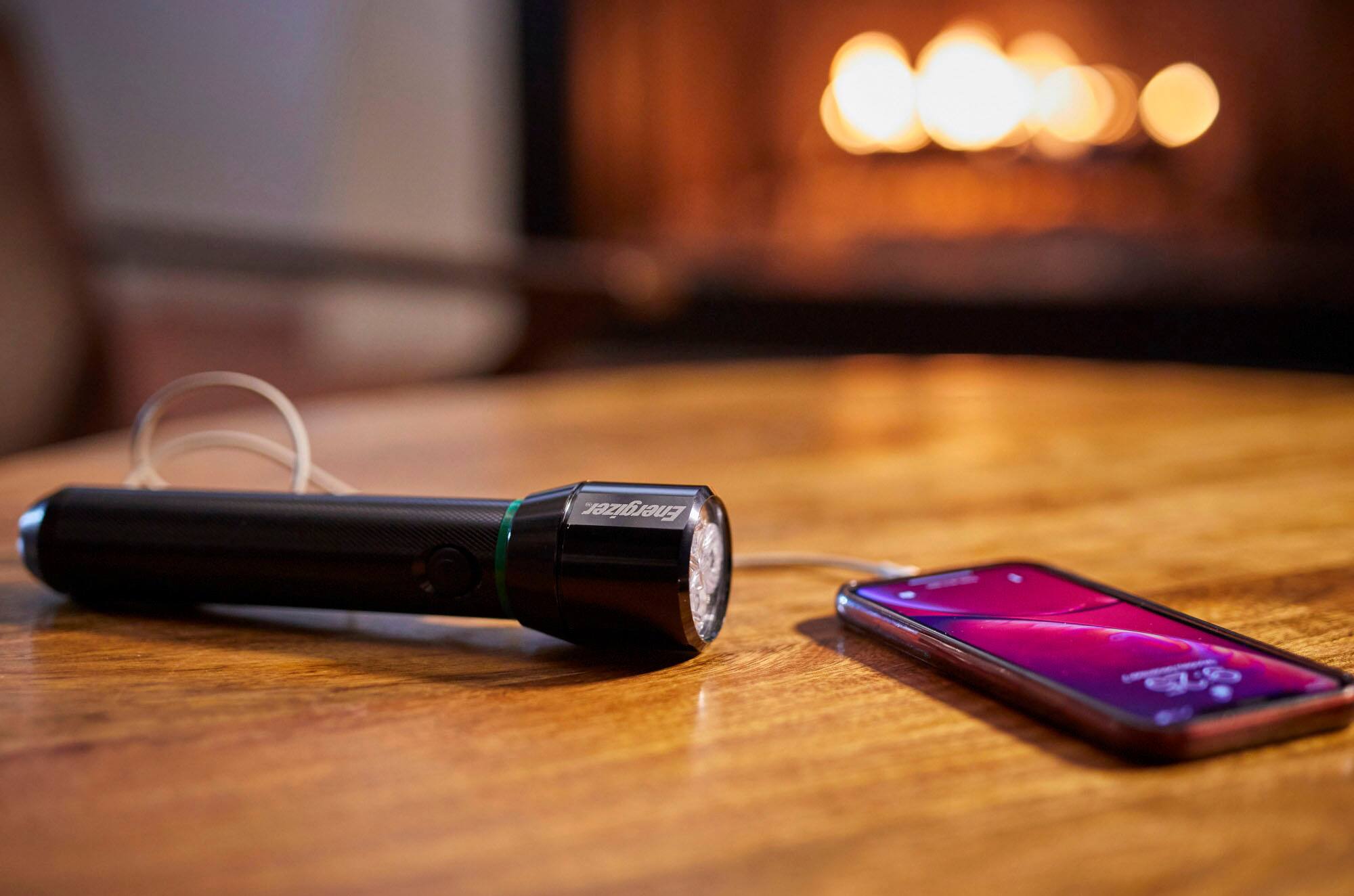 Alt View 11. Energizer - Vision HD Rechargeable LED Metal Flashlight (includes USB cable for recharging) - black.