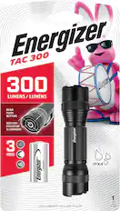 Front. Energizer - TAC 300 LED Tactical Metal Flashlight - black.