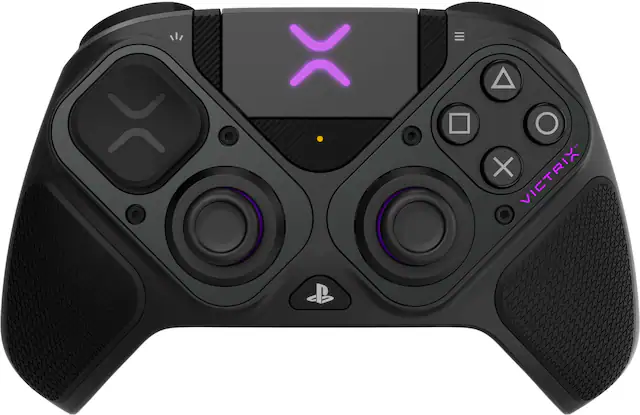 Front. PDP - Victrix Pro BFG Wireless Controller for PS5, PS4, and PC, Sony 3D Audio, Modular Buttons/Clutch Triggers/Joystick - Black.